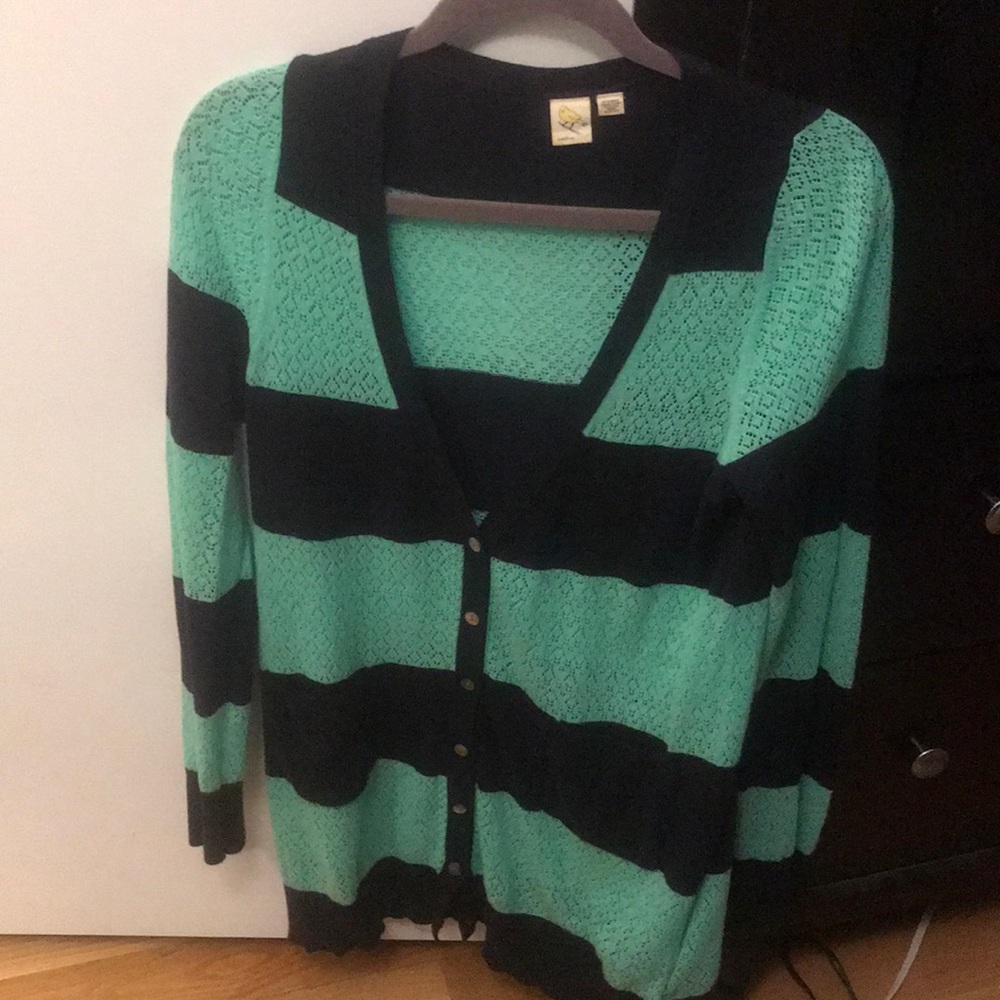 Anthropologie long striped cardigan! Great buy!